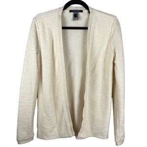 Scotch & Soda Cream Textured Cotton Open Cardigan Size 4